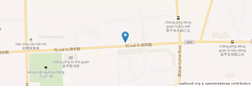 Mapa de ubicacion de 府学路东关汽车站 en China, Peking, Hebei, 昌平区.