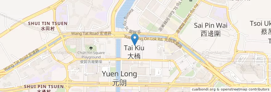 Mapa de ubicacion de Tai Kiu Tsuen Public Toilet en China, Hong Kong, Guangdong, New Territories, Yuen Long District.