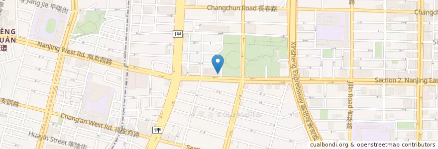 Mapa de ubicacion de 麺屋一燈 en تایوان, 新北市, تایپه, 中山區.