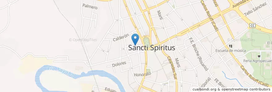 Mapa de ubicacion de Iglesia Presbiteriana en کوبا, Sancti Spiritus, Sancti Spiritus, Ciudad De Sancti Spiritus.