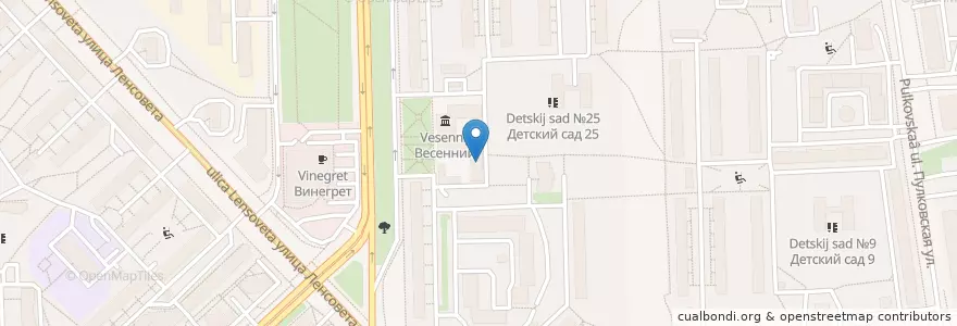 Mapa de ubicacion de Алеко en Russia, Northwestern Federal District, Leningrad Oblast, Saint Petersburg, Московский Район, Округ Звёздное.