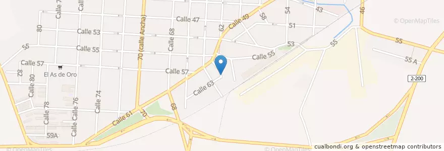 Mapa de ubicacion de Сан-Антонио-де-лос-Баньос en Куба, Артемиса, Сан-Антонио-Де-Лос-Баньос, Ciudad De San Antonio De Los Baños.