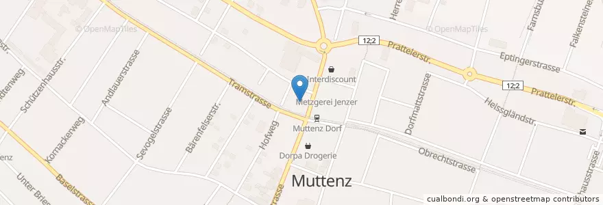 Mapa de ubicacion de Cafe & More en Switzerland, Basel-Landschaft, Bezirk Arlesheim, Muttenz.