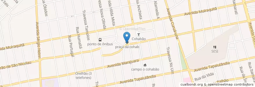 Mapa de ubicacion de orelhão en البَرَازِيل, المنطقة الشمالية, بارا, Região Geográfica Intermediária De Santarém, Microrregião De Santarém, Santarém.