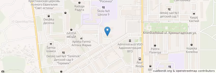 Mapa de ubicacion de МФЦ en Russie, District Fédéral Extrême-Oriental, Kraï Du Kamtchatka, Елизовский Район, Вилючинский Городской Округ.