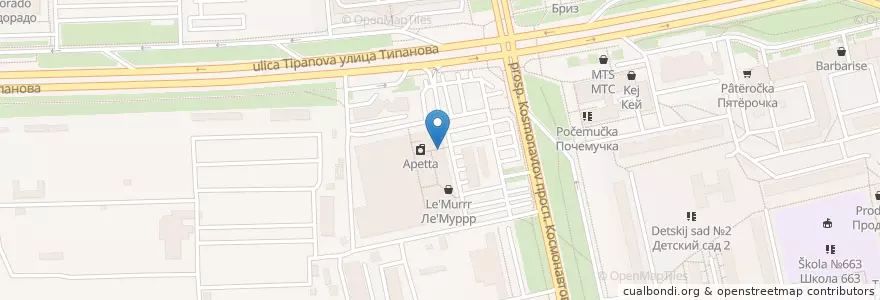 Mapa de ubicacion de Балтийский Банк en Russie, District Fédéral Du Nord-Ouest, Oblast De Léningrad, Saint-Pétersbourg, Московский Район, Округ Гагаринское.