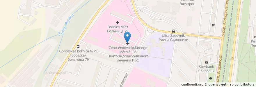 Mapa de ubicacion de Центр эндоваскулярного лечения ИБС en Rússia, Distrito Federal Central, Москва, Южный Административный Округ, Район Нагатино-Садовники.