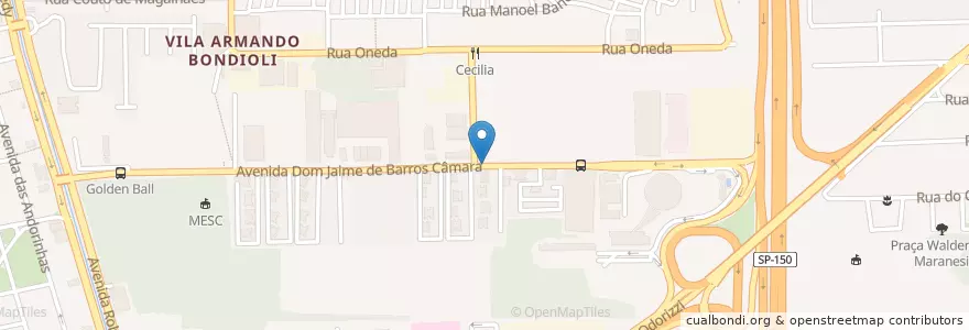 Mapa de ubicacion de Ponto 65 - Extensão en البَرَازِيل, المنطقة الجنوبية الشرقية, ساو باولو, Região Geográfica Intermediária De São Paulo, Região Metropolitana De São Paulo, Região Imediata De São Paulo, São Bernardo Do Campo.
