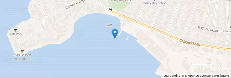 Mapa de ubicacion de Stanley Bay Ferry Terminal en New Zealand / Aotearoa, Auckland, Devonport-Takapuna.
