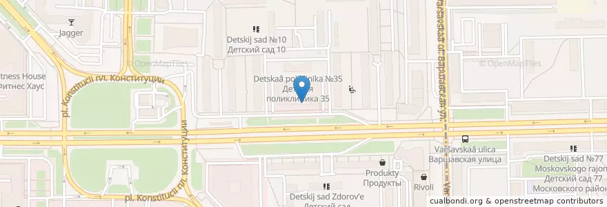 Mapa de ubicacion de Авангард en Russie, District Fédéral Du Nord-Ouest, Oblast De Léningrad, Saint-Pétersbourg, Московский Район, Округ Новоизмайловское.