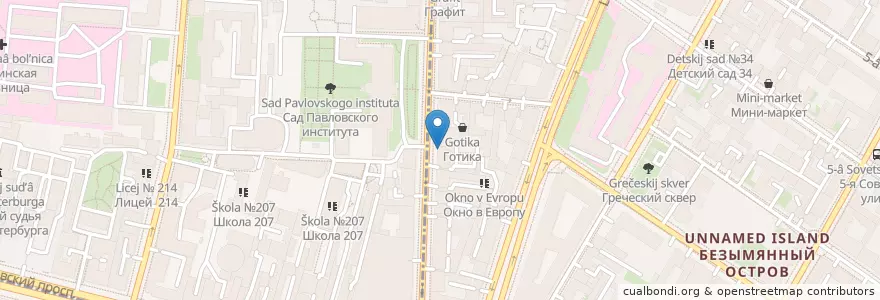 Mapa de ubicacion de Subway en Россия, Северо-Западный Федеральный Округ, Ленинградская Область, Санкт-Петербург, Центральный Район.