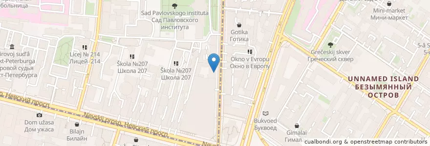Mapa de ubicacion de Столовая en ロシア, 北西連邦管区, レニングラード州, サンクト ペテルブルク, Центральный Район.