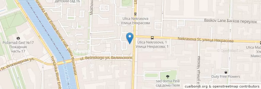 Mapa de ubicacion de Городская столовая en Rusland, Северо-Западный Федеральный Округ, Oblast Leningrad, Sint-Petersburg, Центральный Район, Литейный Округ.