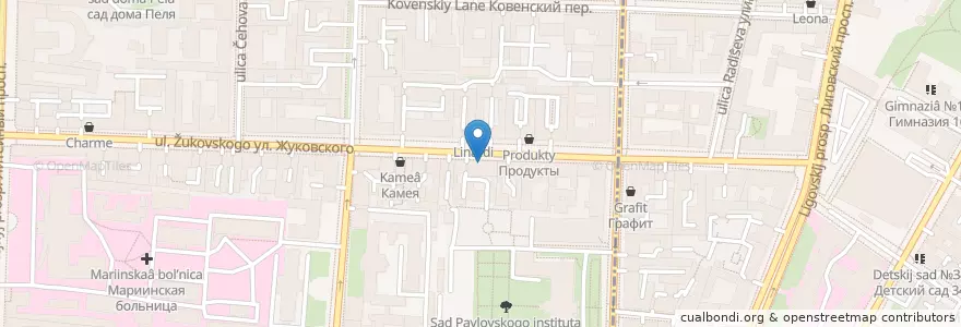 Mapa de ubicacion de Бизе en Russland, Föderationskreis Nordwest, Oblast Leningrad, Sankt Petersburg, Центральный Район, Литейный Округ.