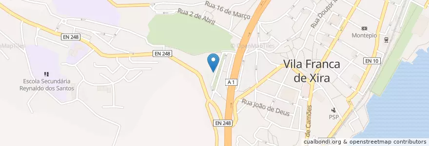Mapa de ubicacion de Restaurante a Mina en Portugal, Área Metropolitana De Lisboa, Lisboa, Grande Lisboa, Vila Franca De Xira, Vila Franca De Xira.
