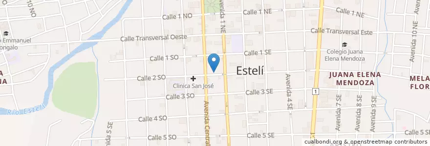 Mapa de ubicacion de Evolution Bar en Nicaragua, Estelí, Estelí (Municipio), Estelí.