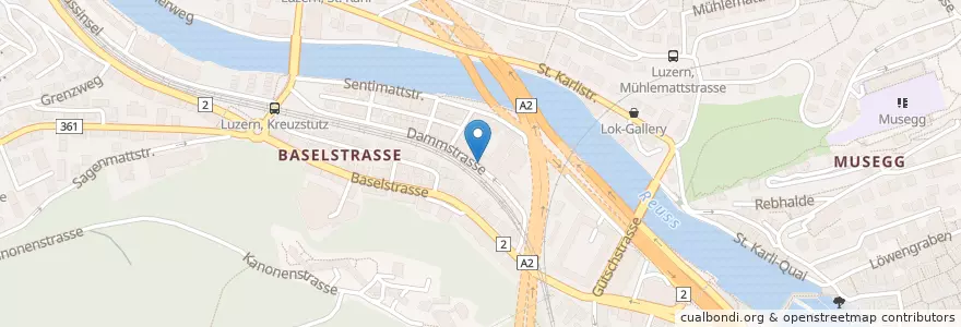 Mapa de ubicacion de Hochschule Luzern - Design & Kunst en Suíça, Luzern, Luzern.