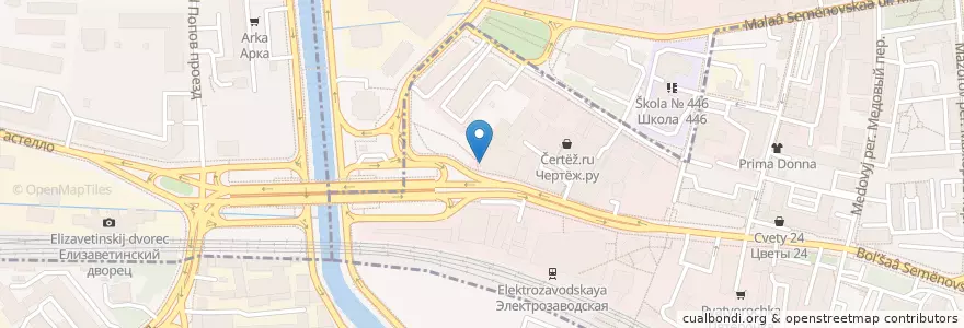 Mapa de ubicacion de Штолле en Rusland, Centraal Federaal District, Moskou, Восточный Административный Округ, Район Соколиная Гора.