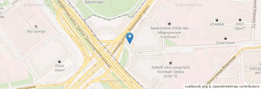 Mapa de ubicacion de Илья Муромец en Russia, Distretto Federale Centrale, Москва, Южный Административный Округ, Донской Район.