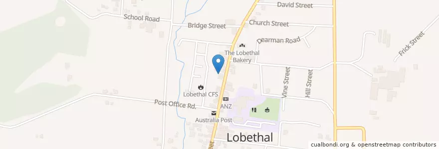 Mapa de ubicacion de Lobee's Cafe and Takeaway en أستراليا, جنوب أستراليا, Adelaide Hills Council.