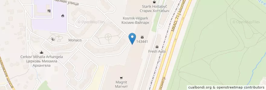 Mapa de ubicacion de KFC en Rusia, Центральный Федеральный Округ, Московская Область, Городской Округ Красногорск.