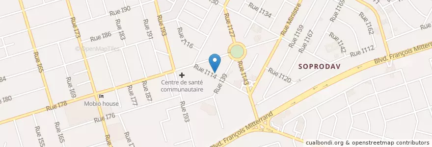 Mapa de ubicacion de Maquis Bamo, chez Aline en Côte D’Ivoire, Abidjan, Cocody.