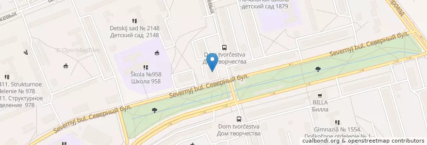 Mapa de ubicacion de Уромед en Rusland, Centraal Federaal District, Moskou, Северо-Восточный Административный Округ, Район Отрадное.