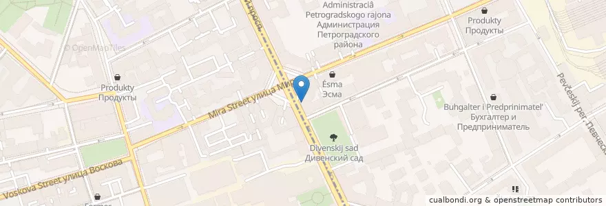 Mapa de ubicacion de Raiffeisenbank en Russia, Northwestern Federal District, Leningrad Oblast, Saint Petersburg, Petrogradsky District, Посадский Округ.