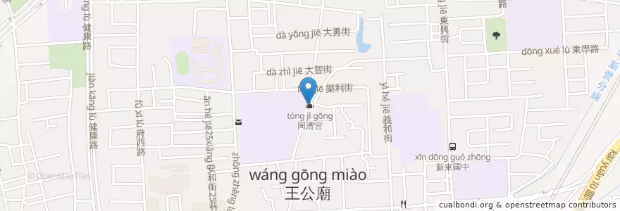 Mapa de ubicacion de 同濟宮 en 臺灣, 臺南市, 新營區.
