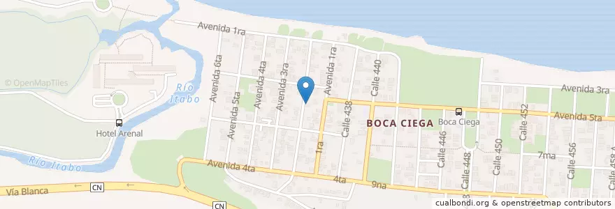 Mapa de ubicacion de Castillito de Boca Ciega en Küba, La Habana, Habana Del Este.
