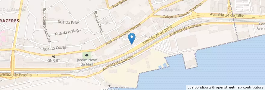 Mapa de ubicacion de Derviche - Restaurante Turco en Portugal, Metropolregion Lissabon, Lissabon, Großraum Lissabon, Estrela.