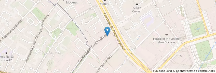 Mapa de ubicacion de ТоДаСё en Russia, Distretto Federale Centrale, Москва, Центральный Административный Округ, Тверской Район.