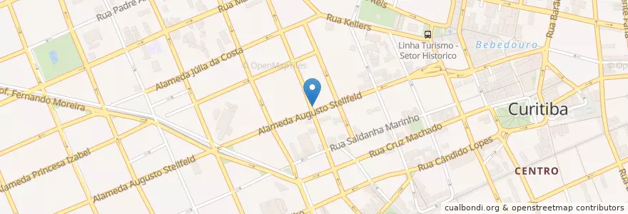 Mapa de ubicacion de Gold Skull Bar en البَرَازِيل, المنطقة الجنوبية, بارانا, Região Geográfica Intermediária De Curitiba, Região Metropolitana De Curitiba, Microrregião De Curitiba, كوريتيبا.
