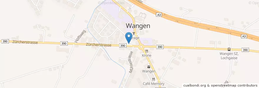 Mapa de ubicacion de Avia en スイス, Schwyz, March, Wangen (Sz).