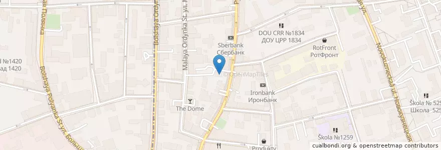 Mapa de ubicacion de Глас en Rússia, Distrito Federal Central, Москва, Центральный Административный Округ, Район Замоскворечье.