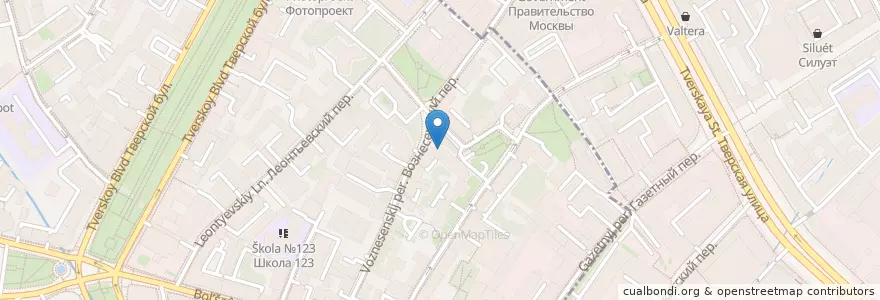 Mapa de ubicacion de Шпинат en Rússia, Distrito Federal Central, Москва, Центральный Административный Округ, Пресненский Район.
