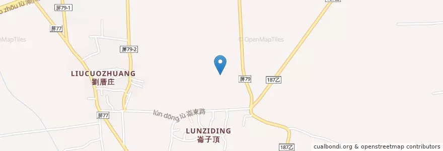 Mapa de ubicacion de 潮州鎮 en 臺灣, 臺灣省, 屏東縣, 潮州鎮.