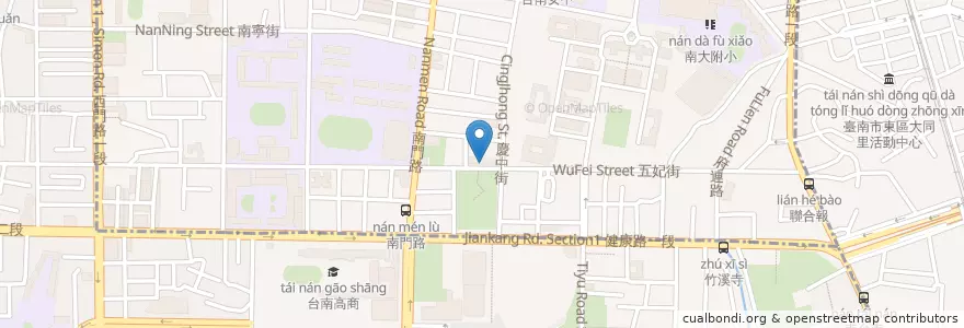 Mapa de ubicacion de 豆腐冰 en 台湾, 台南市, 中西区, 南区.