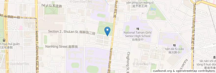 Mapa de ubicacion de 小荳荳 en تایوان, 臺南市, 中西區.