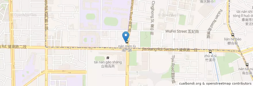 Mapa de ubicacion de 阿地牛排 en تايوان, تاينان, 南區.