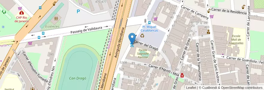 Mapa de ubicacion de 259 - Carrer de Bartrina 14 en 西班牙, Catalunya, Barcelona, Barcelonès, Barcelona.