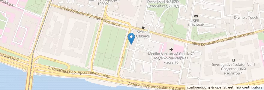 Mapa de ubicacion de 1-я рюмочная en Russia, Northwestern Federal District, Leningrad Oblast, Saint Petersburg, Финляндский Округ.