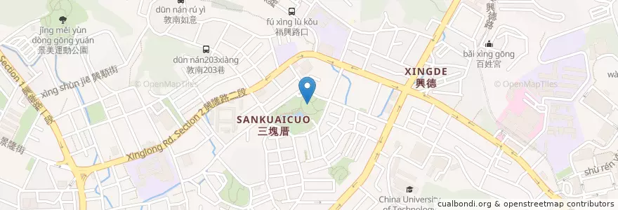 Mapa de ubicacion de 興隆公園地下停車場 en تايوان, تايبيه الجديدة, تايبيه, 文山區.