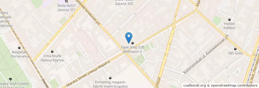 Mapa de ubicacion de Отдых en Rusland, Северо-Западный Федеральный Округ, Oblast Leningrad, Sint-Petersburg, Центральный Район, Владимирский Округ.