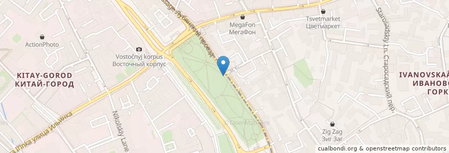 Mapa de ubicacion de Городской туалет en روسيا, Центральный Федеральный Округ, Москва, Центральный Административный Округ.