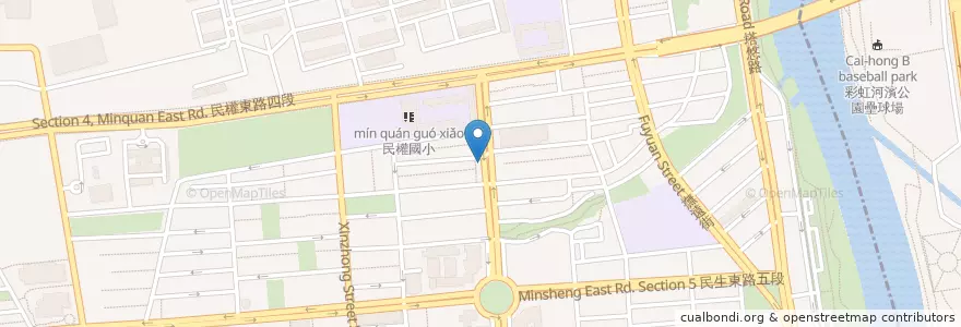 Mapa de ubicacion de 小約翰手工披薩 en Taiwan, 新北市, Taipé, 松山區.
