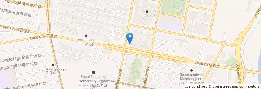 Mapa de ubicacion de 스탠다트차타드은행 PB센터지점 en Corée Du Sud, Séoul, 양천구, 목1동.