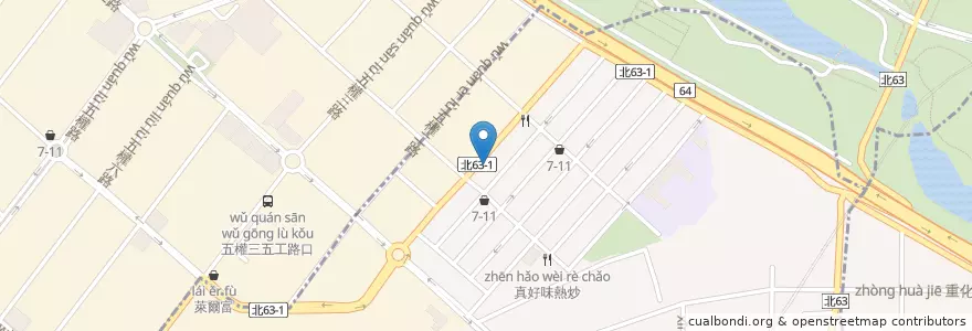 Mapa de ubicacion de 林肯麵館 en 타이완, 신베이 시.