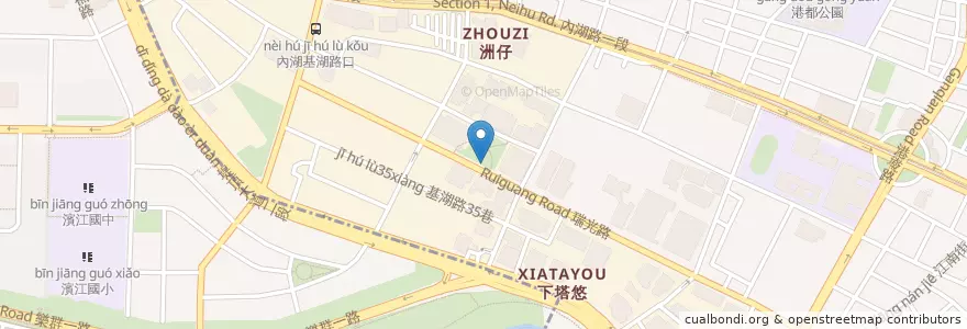 Mapa de ubicacion de Zhouzhi Park No.2 en Taiwan, New Taipei, Taipei, Neihu District.