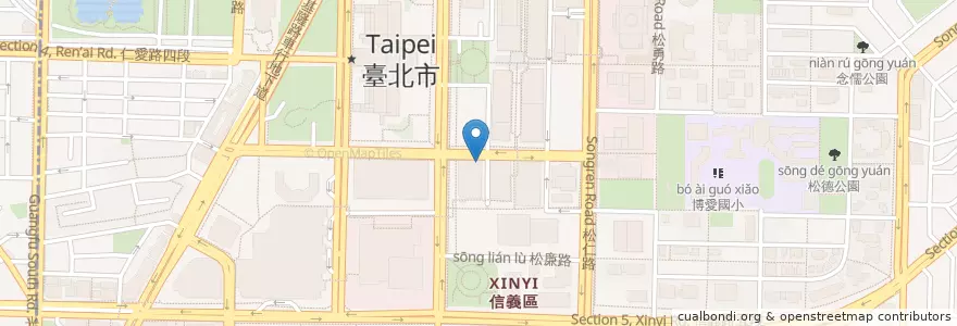 Mapa de ubicacion de 咖啡弄(ATT4FUN店) en Taiwan, Nuova Taipei, Taipei, Distretto Di Xinyi.